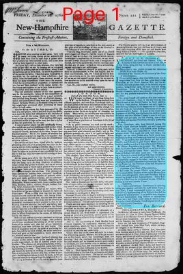 Page thumbnail for The New Hampshire Gazette
