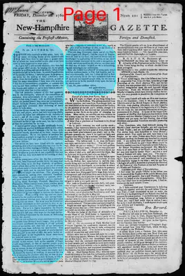Page thumbnail for The New Hampshire Gazette