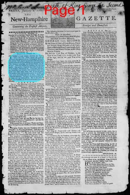 Page thumbnail for The New Hampshire Gazette