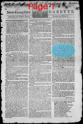 Page thumbnail for The New Hampshire Gazette