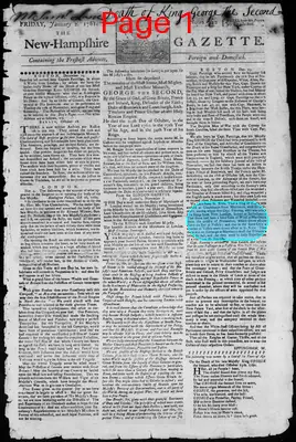 Page thumbnail for The New Hampshire Gazette