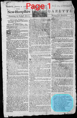 Page thumbnail for The New Hampshire Gazette