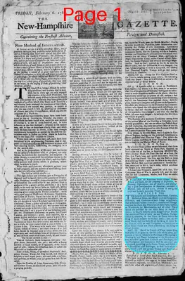 Page thumbnail for The New Hampshire Gazette