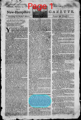 Page thumbnail for The New Hampshire Gazette
