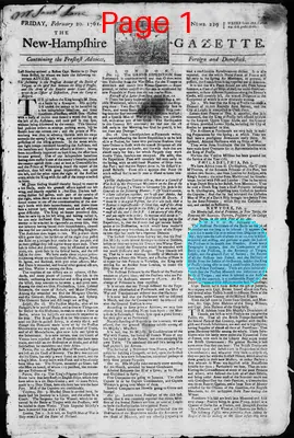 Page thumbnail for The New Hampshire Gazette