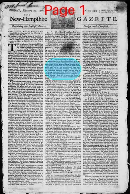 Page thumbnail for The New Hampshire Gazette