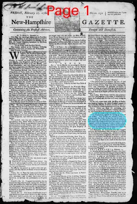 Page thumbnail for The New Hampshire Gazette