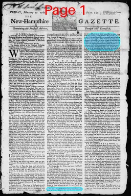 Page thumbnail for The New Hampshire Gazette