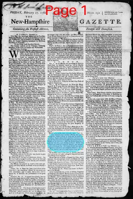 Page thumbnail for The New Hampshire Gazette