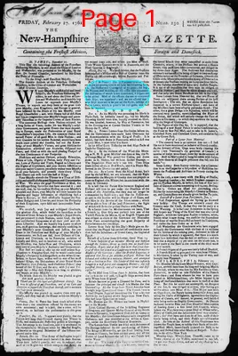 Page thumbnail for The New Hampshire Gazette