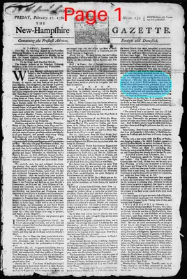 Page thumbnail for The New Hampshire Gazette