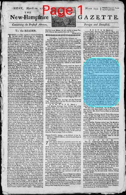 Page thumbnail for The New Hampshire Gazette