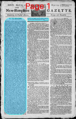Page thumbnail for The New Hampshire Gazette