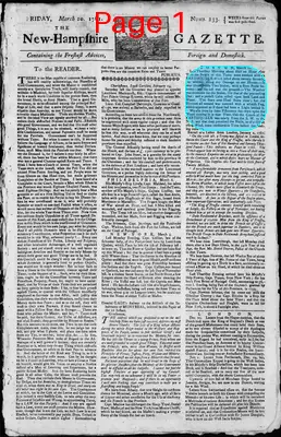 Page thumbnail for The New Hampshire Gazette