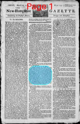 Page thumbnail for The New Hampshire Gazette