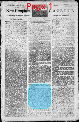 Page thumbnail for The New Hampshire Gazette
