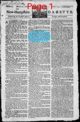 Page thumbnail for The New Hampshire Gazette