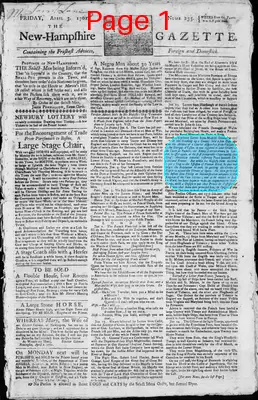 Page thumbnail for The New Hampshire Gazette