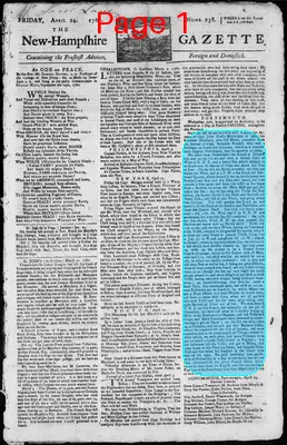 Page thumbnail for The New Hampshire Gazette