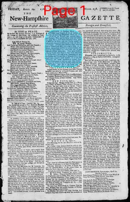 Page thumbnail for The New Hampshire Gazette