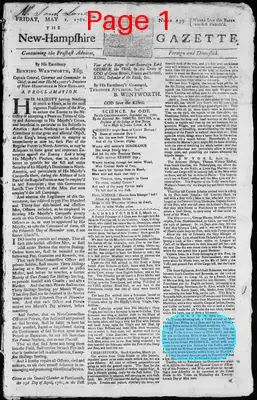 Page thumbnail for The New Hampshire Gazette