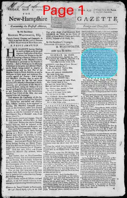 Page thumbnail for The New Hampshire Gazette