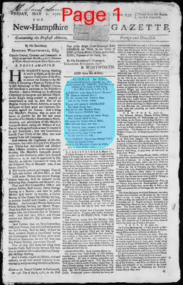 Page thumbnail for The New Hampshire Gazette