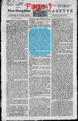 Page thumbnail for The New Hampshire Gazette