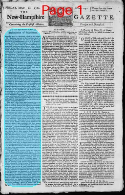 Page thumbnail for The New Hampshire Gazette