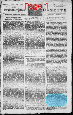 Page thumbnail for The New Hampshire Gazette