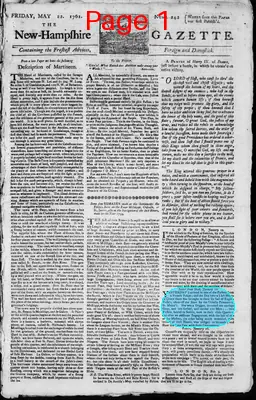 Page thumbnail for The New Hampshire Gazette