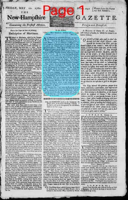Page thumbnail for The New Hampshire Gazette
