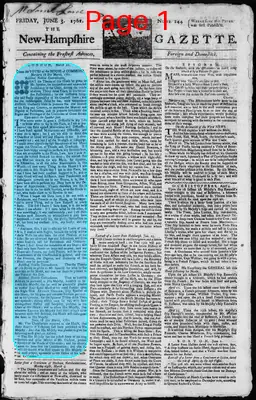 Page thumbnail for The New Hampshire Gazette
