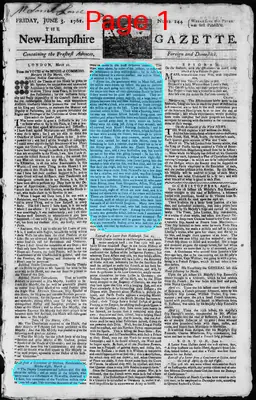 Page thumbnail for The New Hampshire Gazette