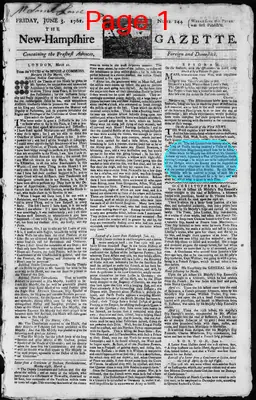 Page thumbnail for The New Hampshire Gazette