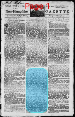 Page thumbnail for The New Hampshire Gazette