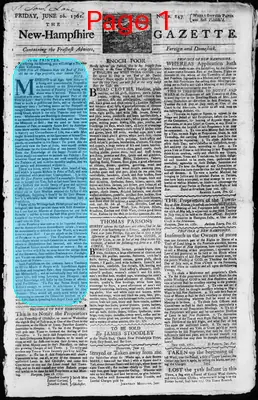 Page thumbnail for The New Hampshire Gazette