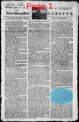 Page thumbnail for The New Hampshire Gazette