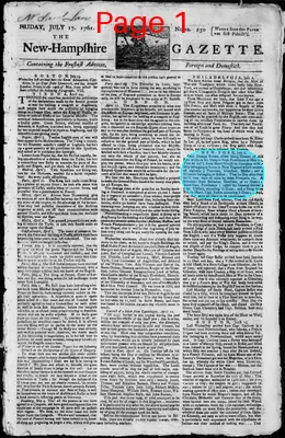 Page thumbnail for The New Hampshire Gazette