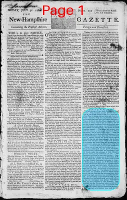 Page thumbnail for The New Hampshire Gazette