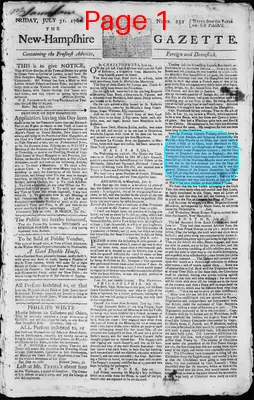 Page thumbnail for The New Hampshire Gazette