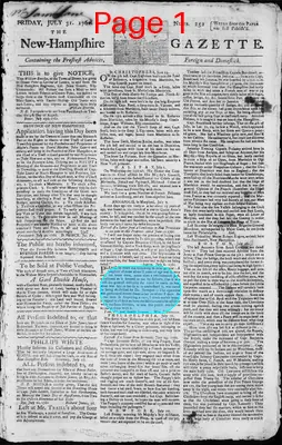 Page thumbnail for The New Hampshire Gazette