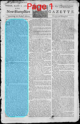 Page thumbnail for The New Hampshire Gazette
