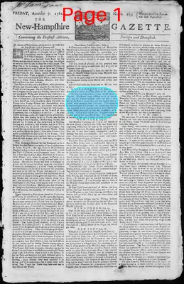 Page thumbnail for The New Hampshire Gazette