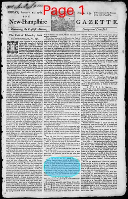 Page thumbnail for The New Hampshire Gazette