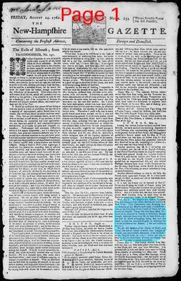 Page thumbnail for The New Hampshire Gazette