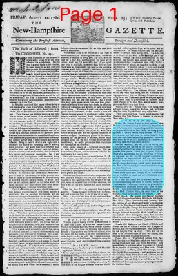Page thumbnail for The New Hampshire Gazette