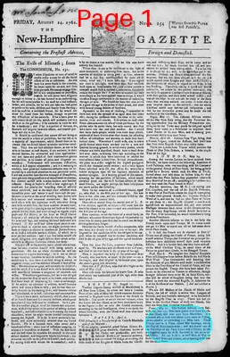 Page thumbnail for The New Hampshire Gazette