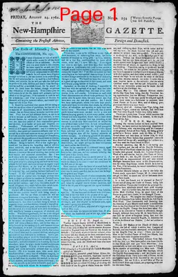 Page thumbnail for The New Hampshire Gazette