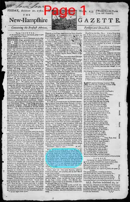 Page thumbnail for The New Hampshire Gazette